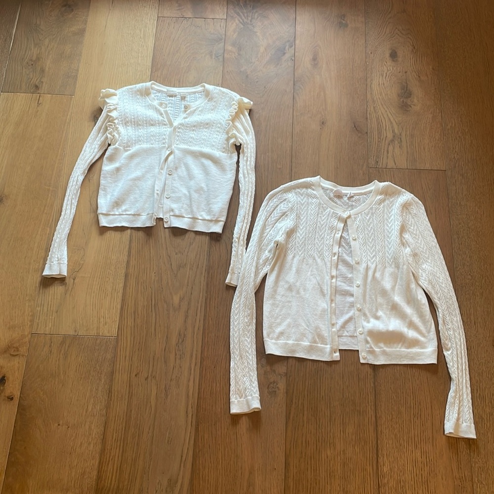 Gap girls white cardigan